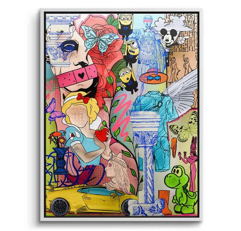DOTCOMCANVAS® Leinwandbild Histroy and Hype, Leinwandbild Histroy and Hype Collage Wandbild Kunstdruck von DOTCOMCANVAS®