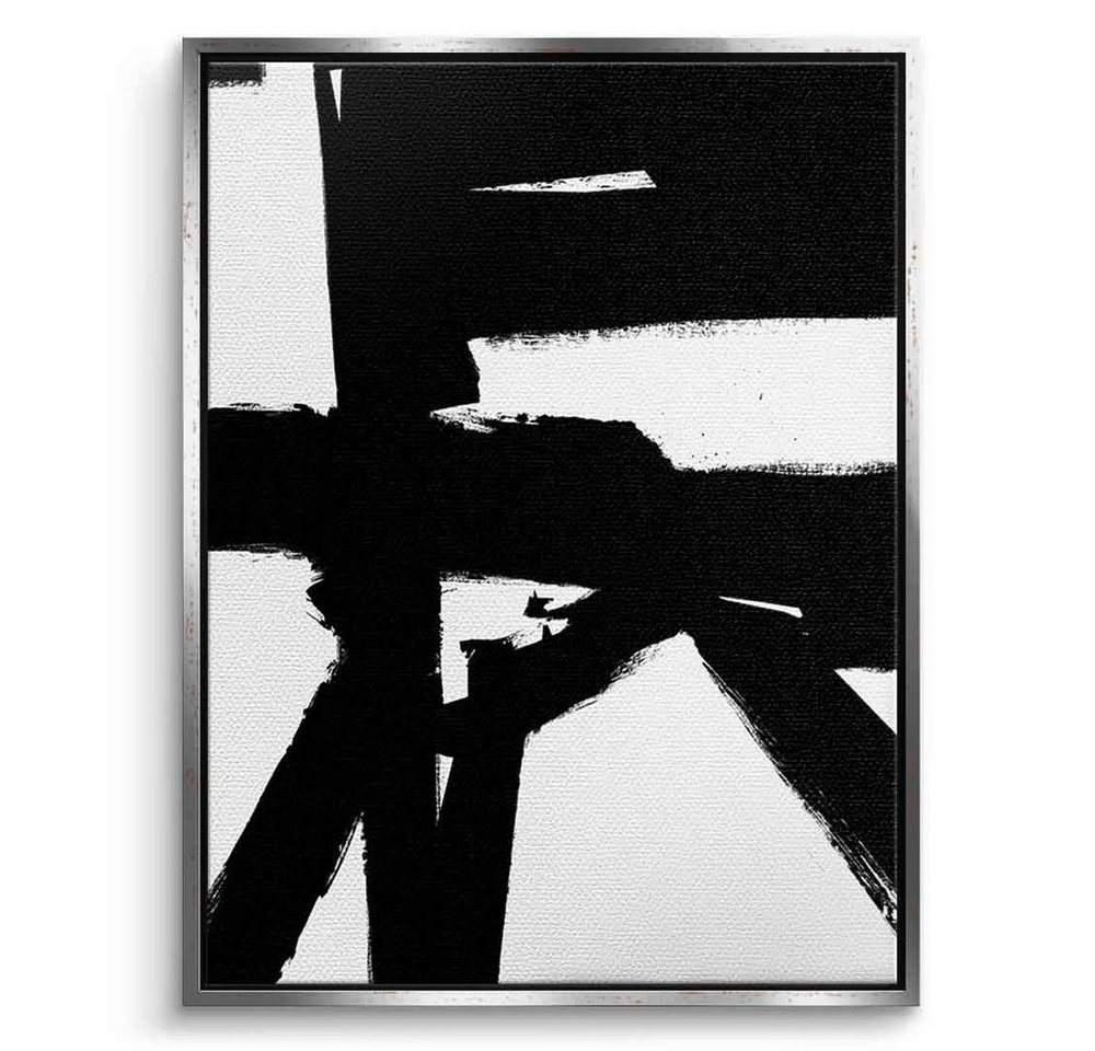DOTCOMCANVAS® Leinwandbild Infinite, Leinwandbild weiß schwarz moderne abstrakte Kunst Druck Wandbild von DOTCOMCANVAS®