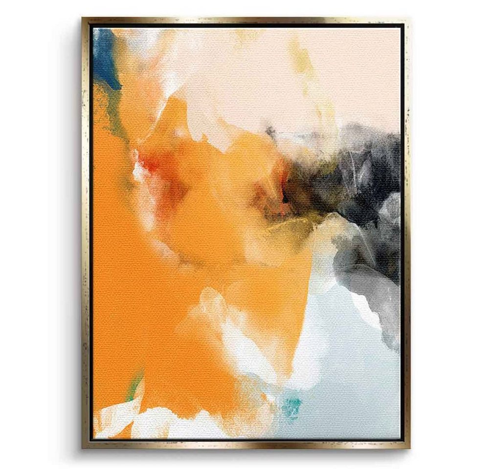 DOTCOMCANVAS® Leinwandbild Intuitive Vision, Leinwandbild beige orange moderne abstrakte Kunst Druck Wandbild von DOTCOMCANVAS®