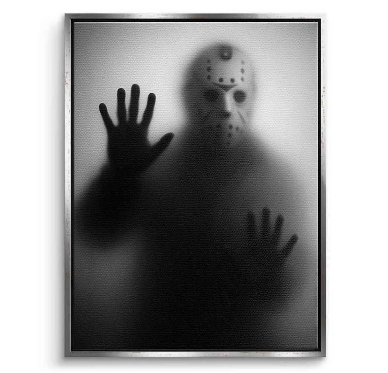 DOTCOMCANVAS® Leinwandbild Jason Voorhees's Silhouette, Leinwandbild Jason Voorhees's Silhouette Kunstdruck Wandbild von DOTCOMCANVAS®