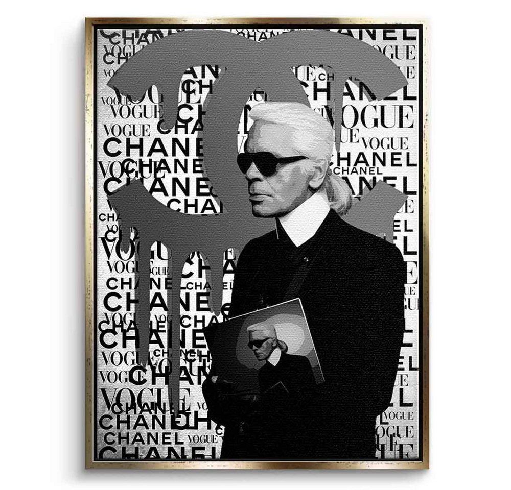 DOTCOMCANVAS® Leinwandbild KINETIC 6 - Karl Brand, Leinwandbild KINETIC 6 - Karl Lagerfeld Pop Art Portrait Coco Chanel von DOTCOMCANVAS®