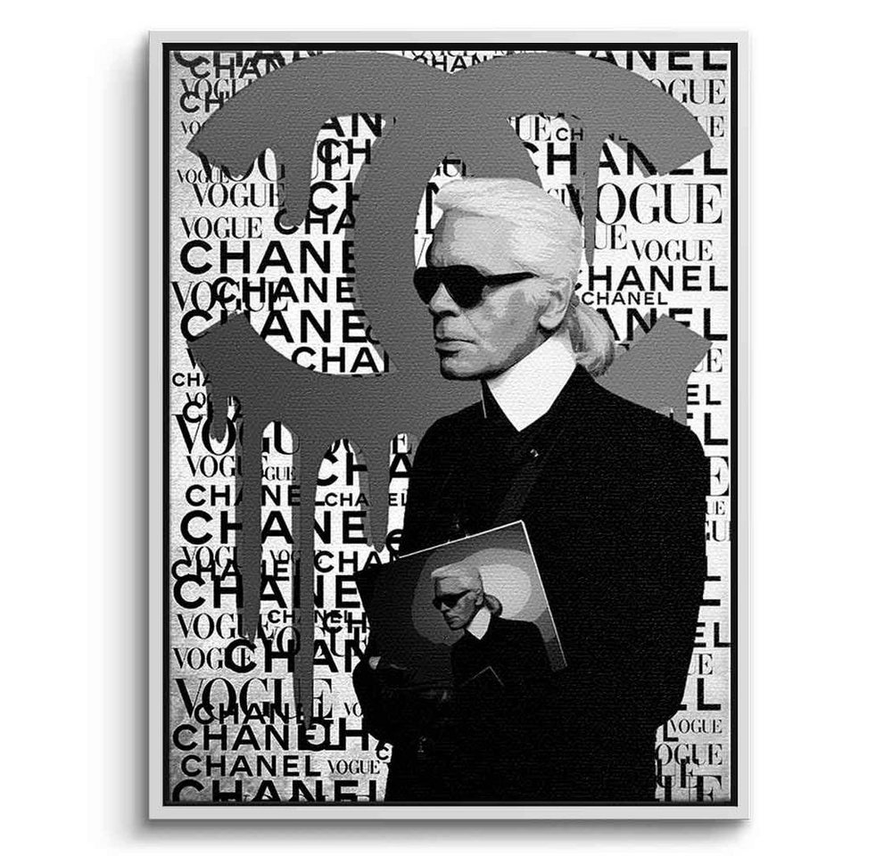 DOTCOMCANVAS® Leinwandbild KINETIC 6 - Karl Brand, Leinwandbild KINETIC 6 - Karl Lagerfeld Pop Art Portrait Coco Chanel von DOTCOMCANVAS®