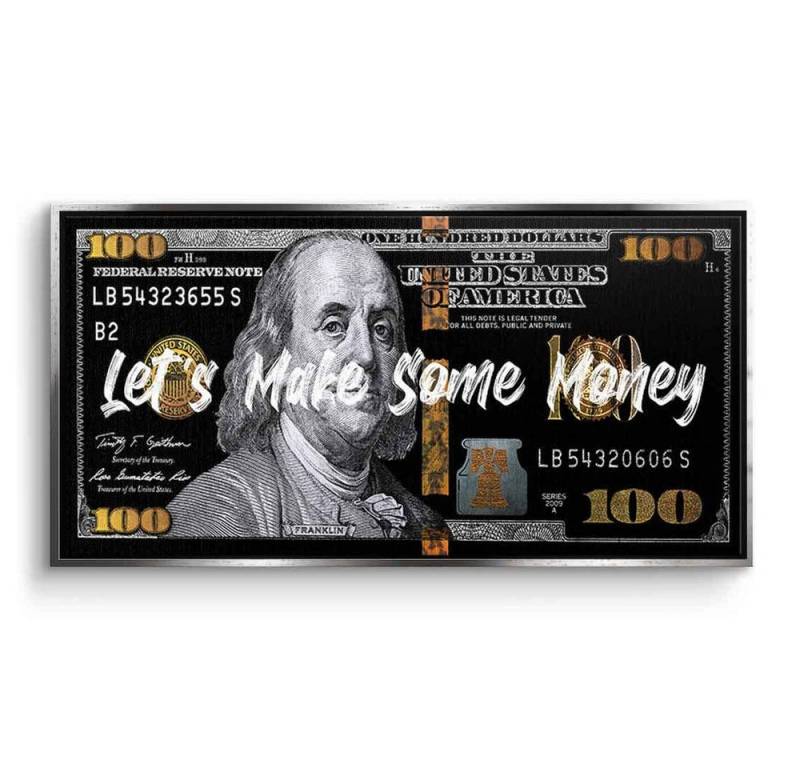 DOTCOMCANVAS® Leinwandbild Let´s make some money, Leinwandbild Let´s make some money Hustle Motivation Kunstdruck von DOTCOMCANVAS®