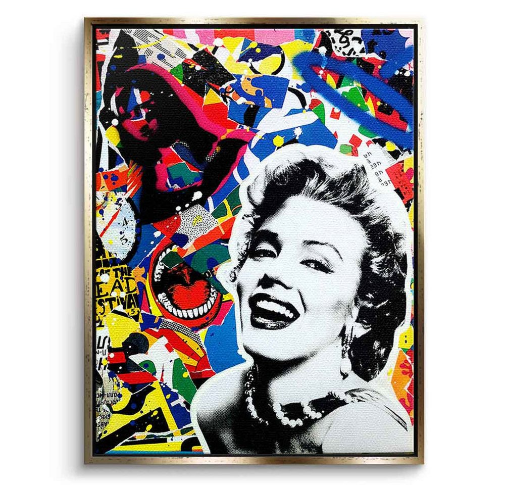 DOTCOMCANVAS® Leinwandbild MARYLIN, Leinwandbild MARYLIN Monroe Pop Art Wandbild hochkant von DOTCOMCANVAS®