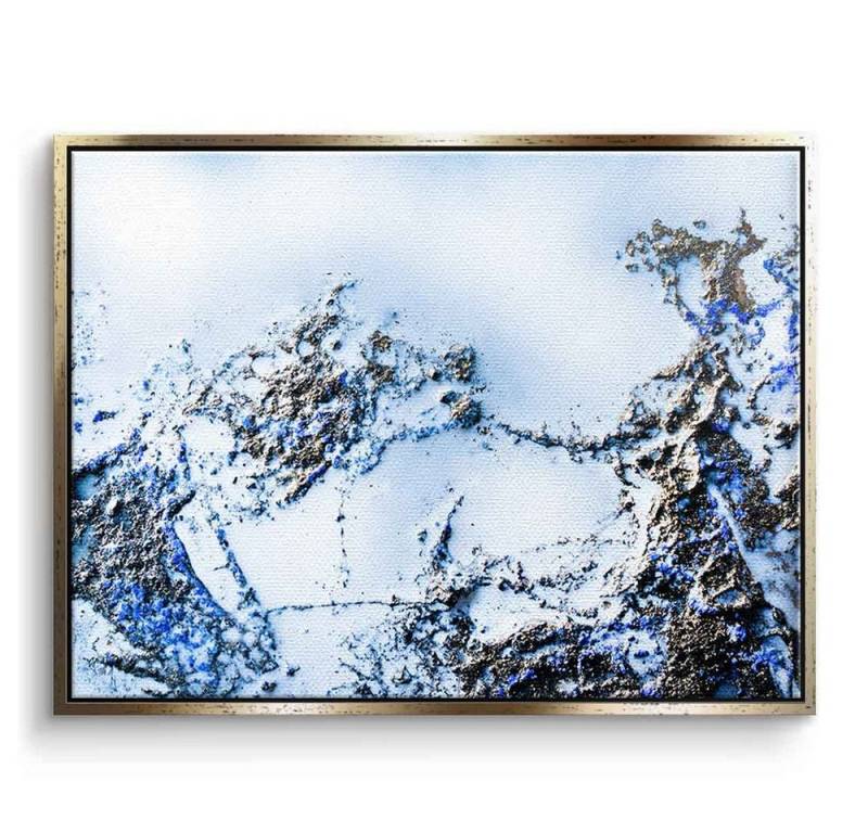 DOTCOMCANVAS® Leinwandbild Maya Blue Bliss, Leinwandbild Maya Blue Bliss abstrakt Wandbild Kunstdruck von DOTCOMCANVAS®