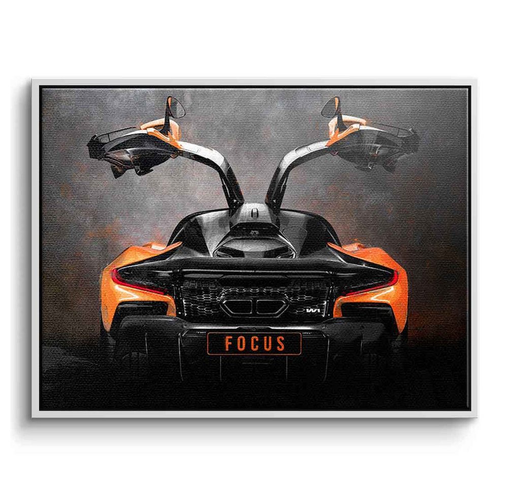 DOTCOMCANVAS® Leinwandbild Mclaren Backside, Leinwandbild Mclaren Backside Auto Kunstdruck Wandbild von DOTCOMCANVAS®
