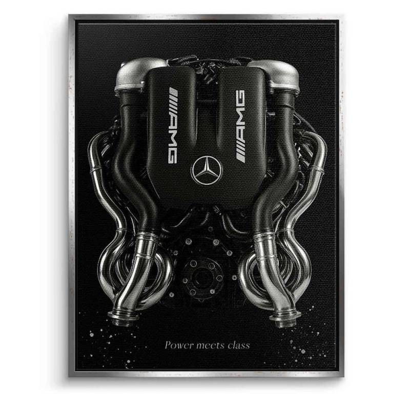 DOTCOMCANVAS® Leinwandbild Mercedes V8 Engine, Leinwandbild Mercedes V8 engine Wandbild Kunstdruck von DOTCOMCANVAS®