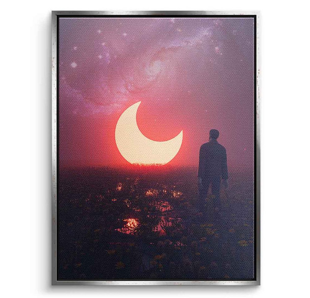 DOTCOMCANVAS® Leinwandbild Moonlit, Leinwandbild Moonlit KI AI generiert digitale Kunst Wandbild von DOTCOMCANVAS®