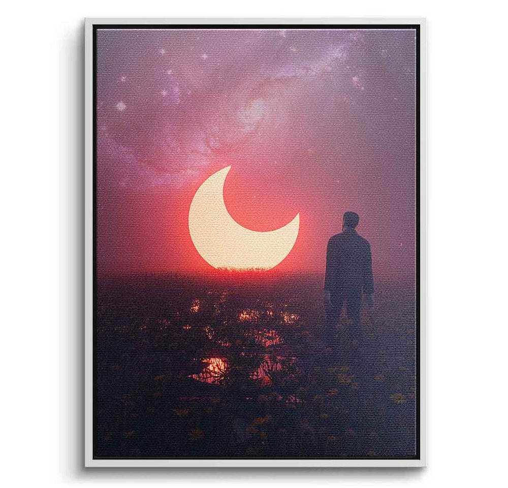 DOTCOMCANVAS® Leinwandbild Moonlit, Leinwandbild Moonlit KI AI generiert digitale Kunst Wandbild von DOTCOMCANVAS®