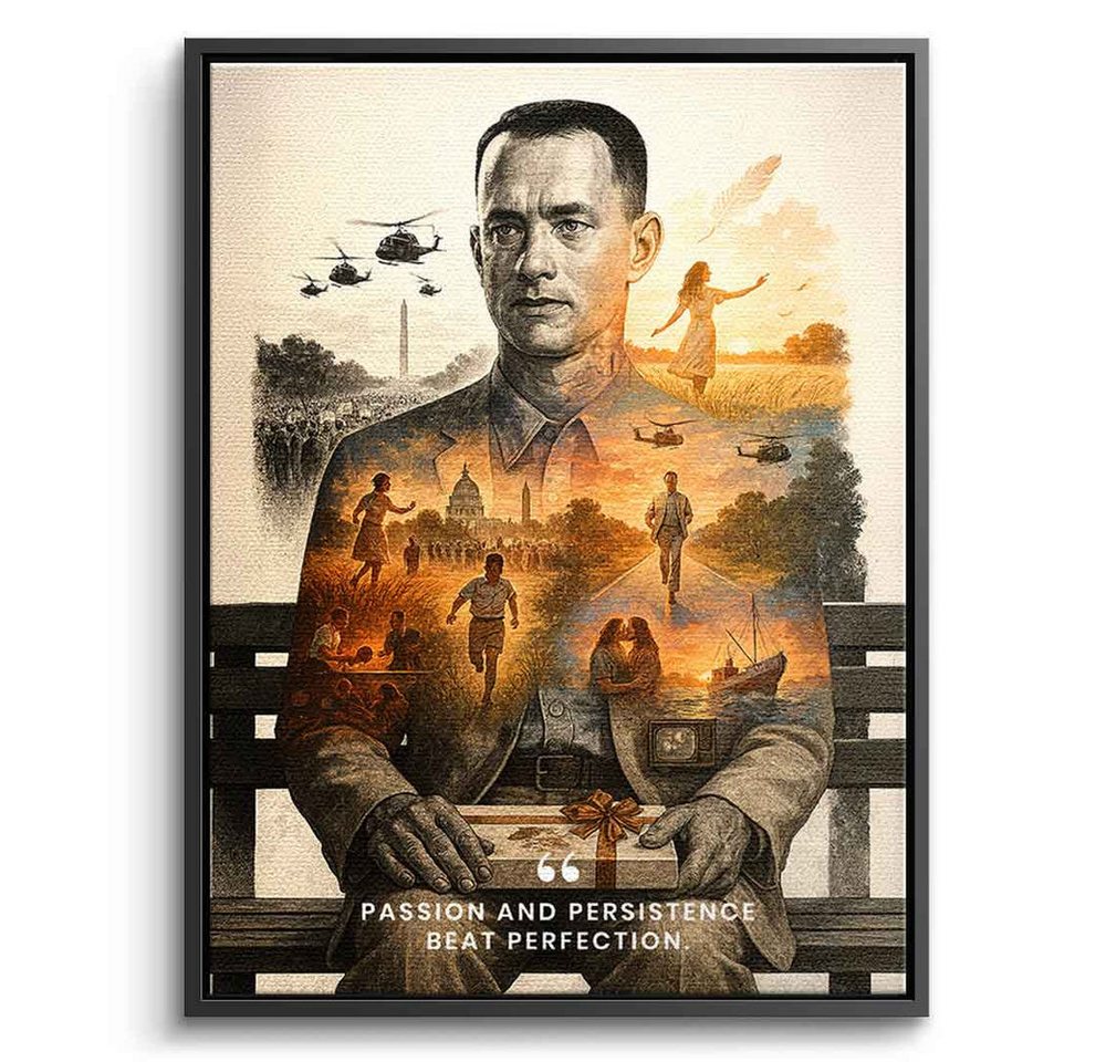DOTCOMCANVAS® Leinwandbild Passion and Perseverance, Leinwandbild Passion and Perseverance Kunstdruck Wandbild von DOTCOMCANVAS®