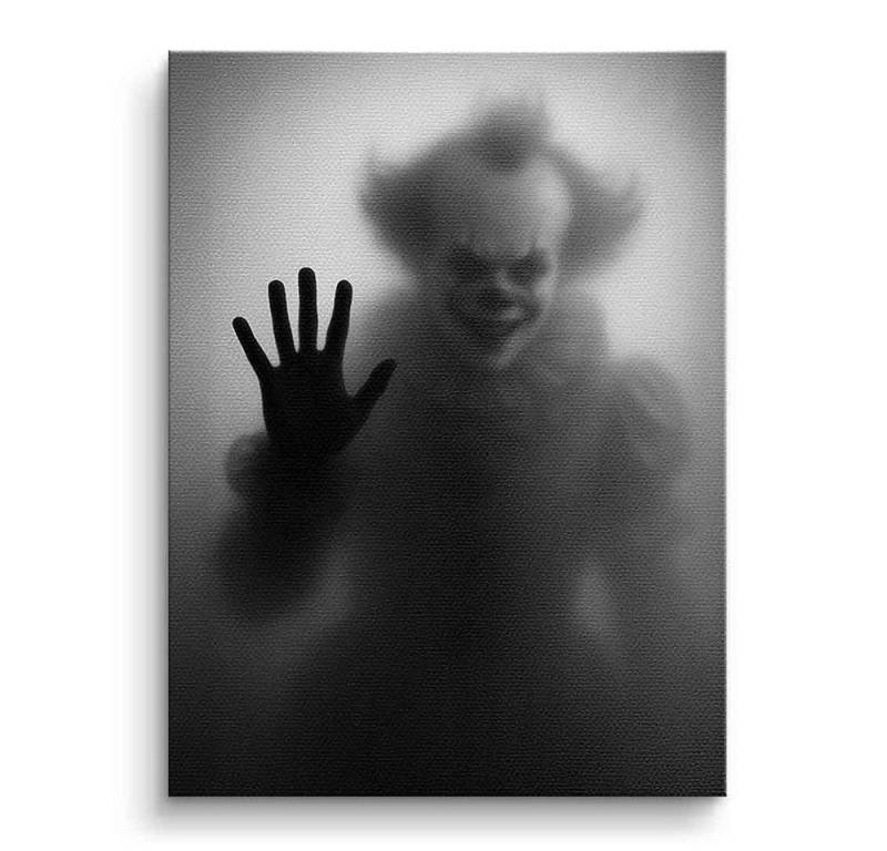 DOTCOMCANVAS® Leinwandbild Pennywise's Silhouette, Leinwandbild Pennywise's Silhouette Kunstdruck Wandbild von DOTCOMCANVAS®