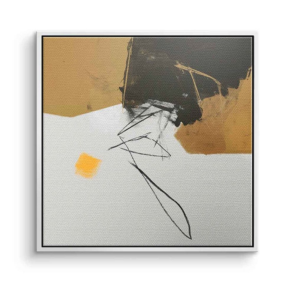 DOTCOMCANVAS® Leinwandbild Philosopher's Pocket, Leinwandbild beige grau braun moderne abstrakte Kunst Druck Wandbild von DOTCOMCANVAS®