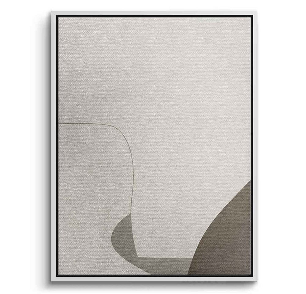 DOTCOMCANVAS® Leinwandbild Philosophy, Leinwandbild beige grau moderne abstrakte Kunst Druck Wandbild von DOTCOMCANVAS®