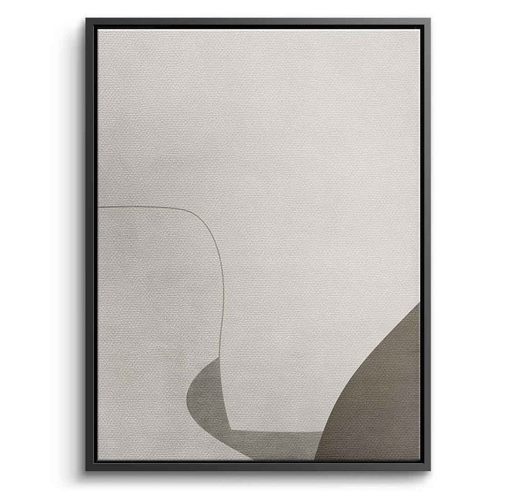 DOTCOMCANVAS® Leinwandbild Philosophy, Leinwandbild beige grau moderne abstrakte Kunst Druck Wandbild von DOTCOMCANVAS®