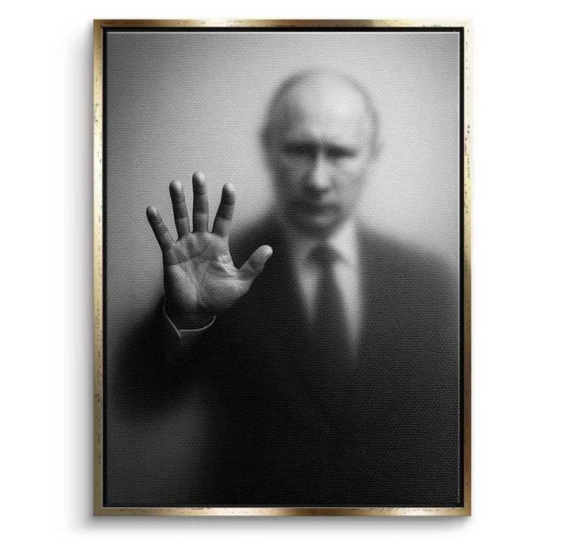 DOTCOMCANVAS® Leinwandbild Putin's Silhouette, Poster Putin's Silhouette Kunstdruck Wandbild von DOTCOMCANVAS®