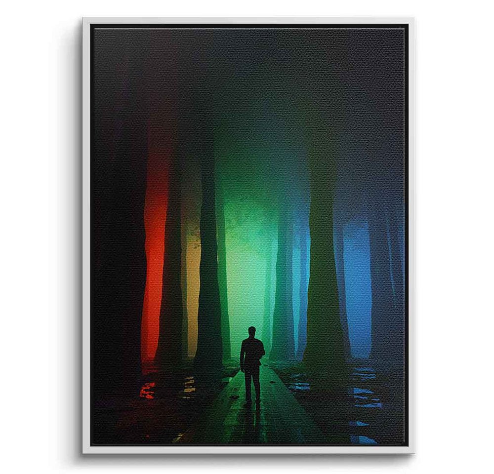 DOTCOMCANVAS® Leinwandbild RGB, Leinwandbild RGB KI AI generiert digitale Kunst Wandbild von DOTCOMCANVAS®
