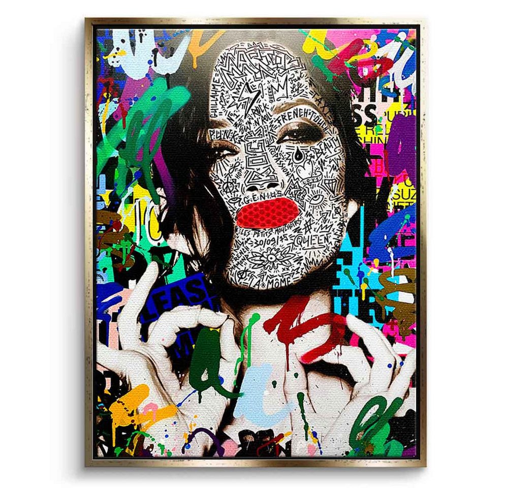 DOTCOMCANVAS® Leinwandbild Rocking Marion, Leinwandbild Marion Cotillard Portrait Pop Art Wandbild Kunstdruck von DOTCOMCANVAS®