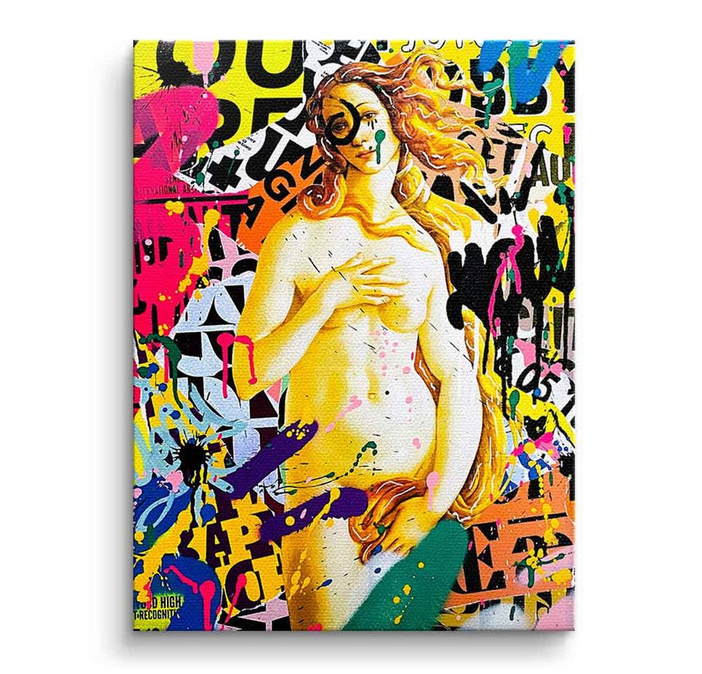 DOTCOMCANVAS® Leinwandbild STREETY VENUS XL, Leinwandbild STREETY VENUS XL Pop Art Wandbild Kunstdruck von DOTCOMCANVAS®