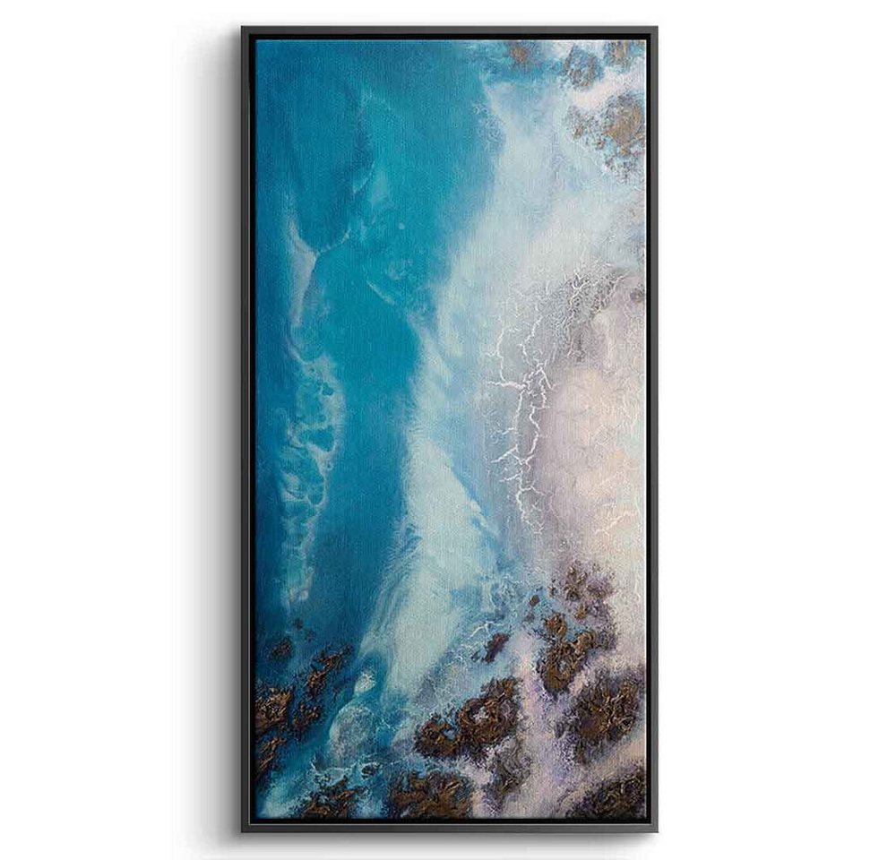 DOTCOMCANVAS® Leinwandbild Seaside Whispers, Leinwandbild Rising Light abstrakt Wandbild Kunstdruck von DOTCOMCANVAS®