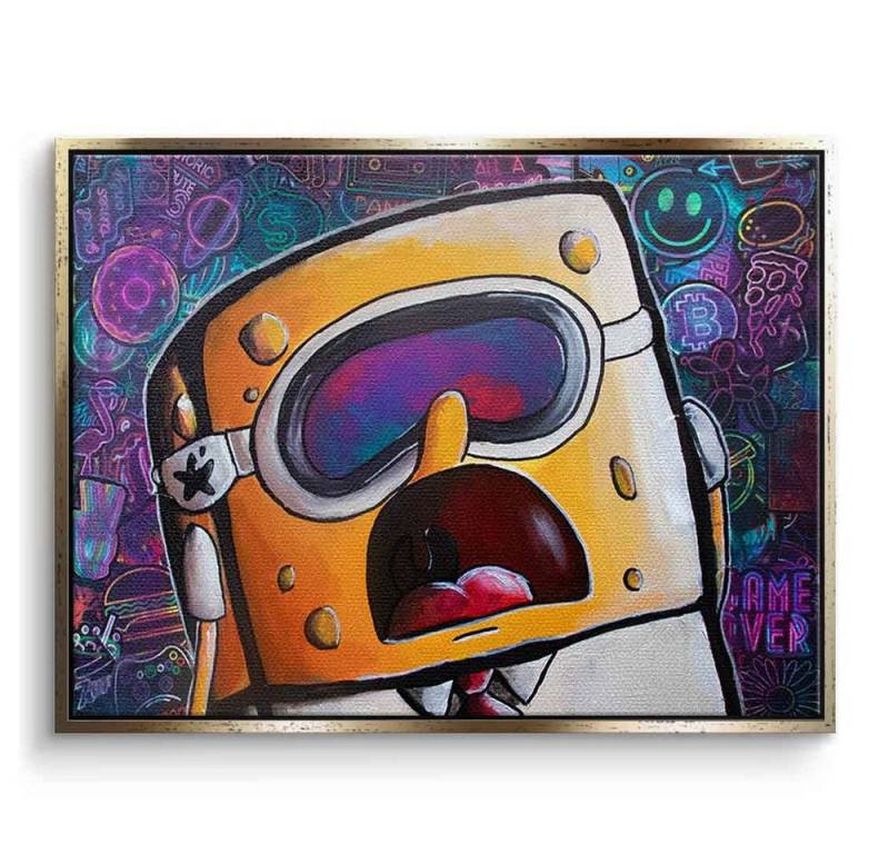 DOTCOMCANVAS® Leinwandbild Spongebob, Leinwandbild Spongebob Schwammkopf Squarepants Wandbild Kunstdruck von Dotcomcanvas