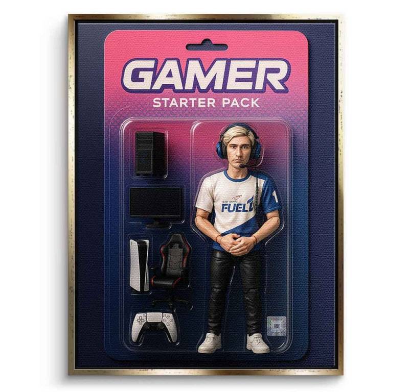 DOTCOMCANVAS® Leinwandbild Starter Pack GAMER, Leinwandbild Starter Pack GAMER Kunstdruck Wandbild von DOTCOMCANVAS®