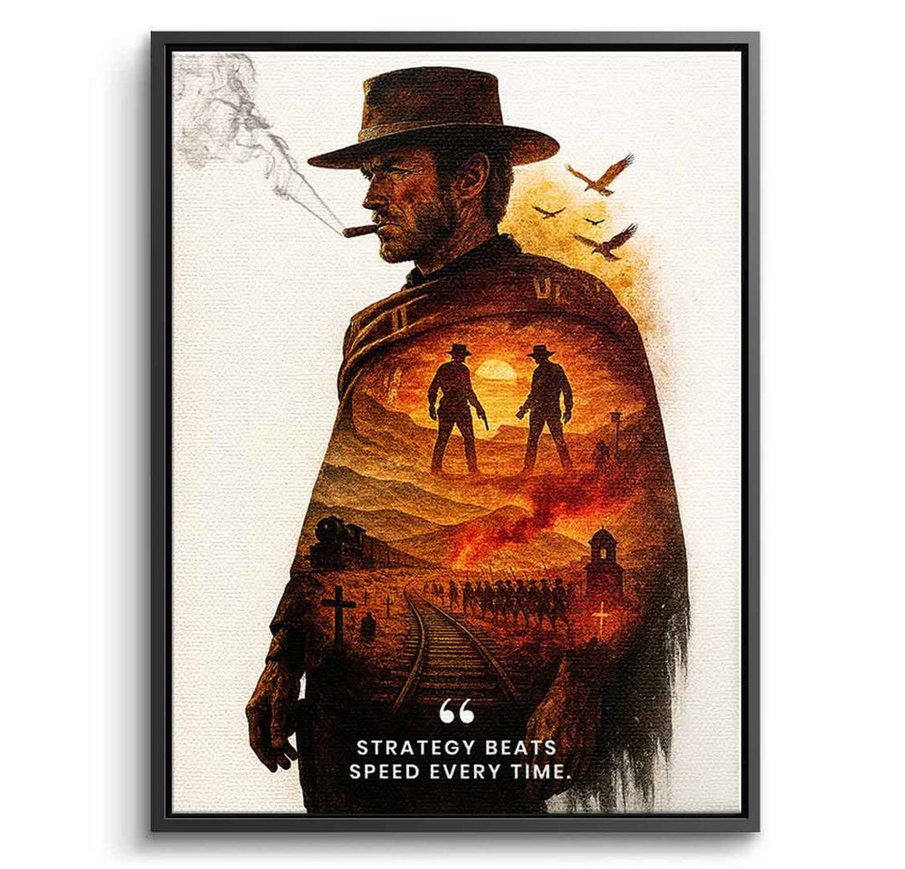 DOTCOMCANVAS® Leinwandbild Strategy Beats Speed, Leinwandbild Strategy Beats Speed Kunstdruck Wandbild von DOTCOMCANVAS®