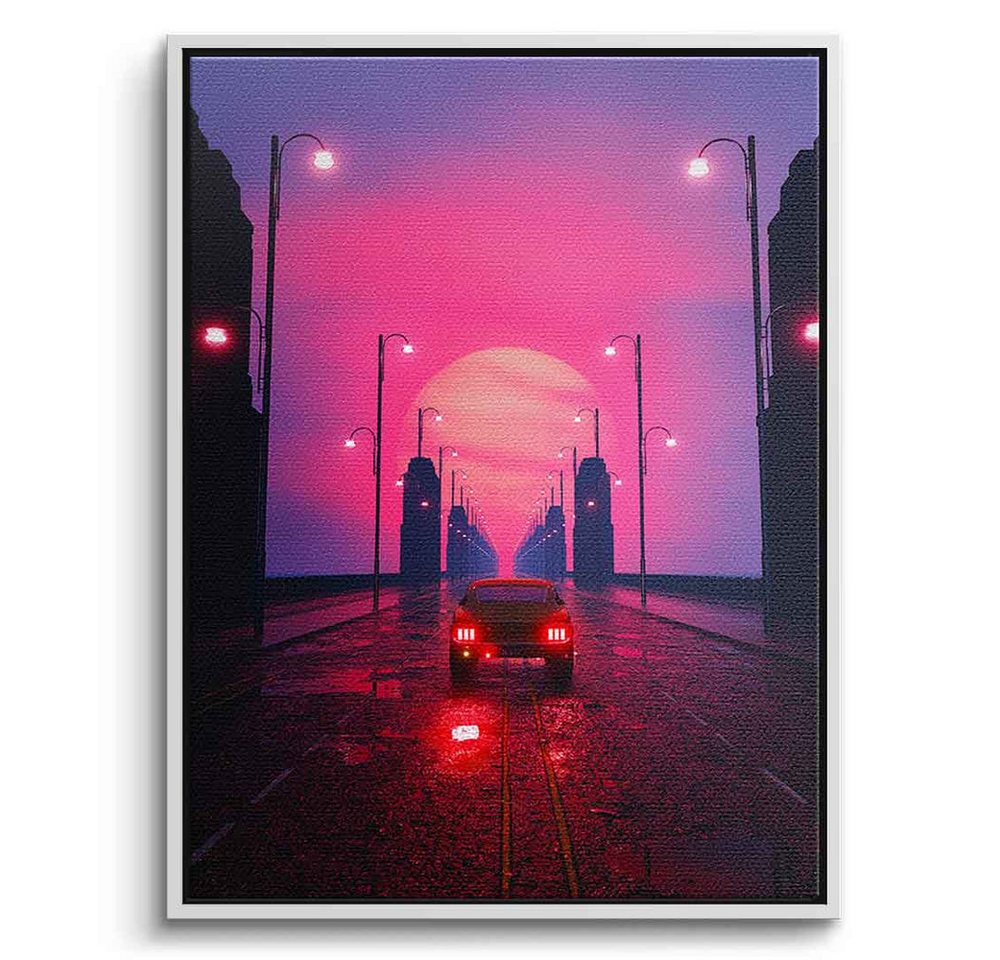 DOTCOMCANVAS® Leinwandbild Sunset Boulevard, Leinwandbild Sunset Boulevard KI AI generiert digitale Kunst Wandbild von DOTCOMCANVAS®