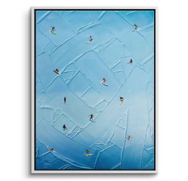 DOTCOMCANVAS® Leinwandbild Surfing in Action, Leinwandbild Surfing in Action Kunstdruck Wandbild von DOTCOMCANVAS®