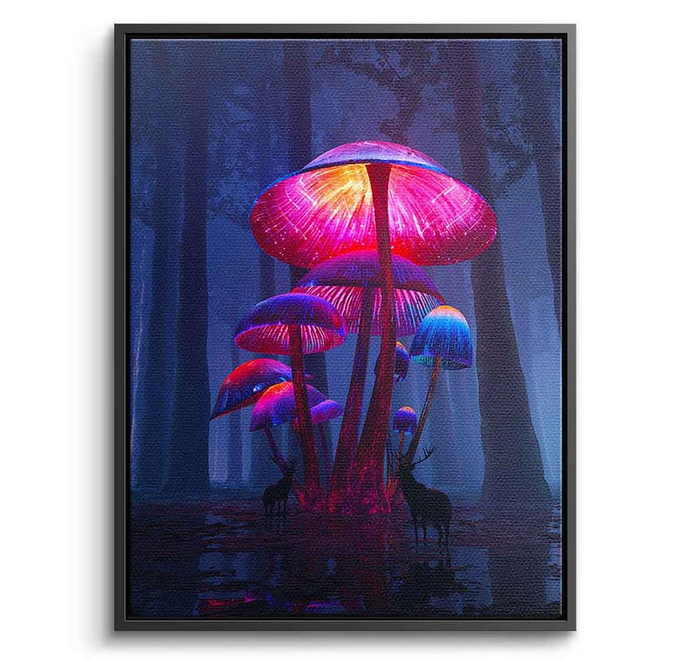 DOTCOMCANVAS® Leinwandbild The Magic Shrooms, Leinwandbild The Magic Shrooms KI AI generiert digitale Kunst Wandbild von DOTCOMCANVAS®