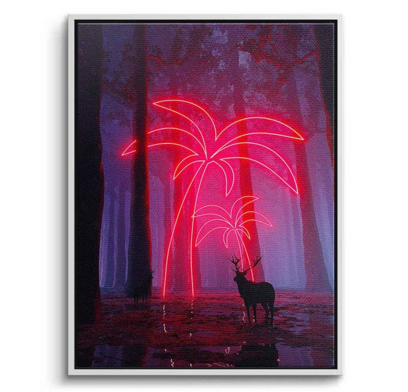DOTCOMCANVAS® Leinwandbild The Neon Trees, Leinwandbild The Neon Trees KI AI generiert digitale Kunst Wandbild von Dotcomcanvas