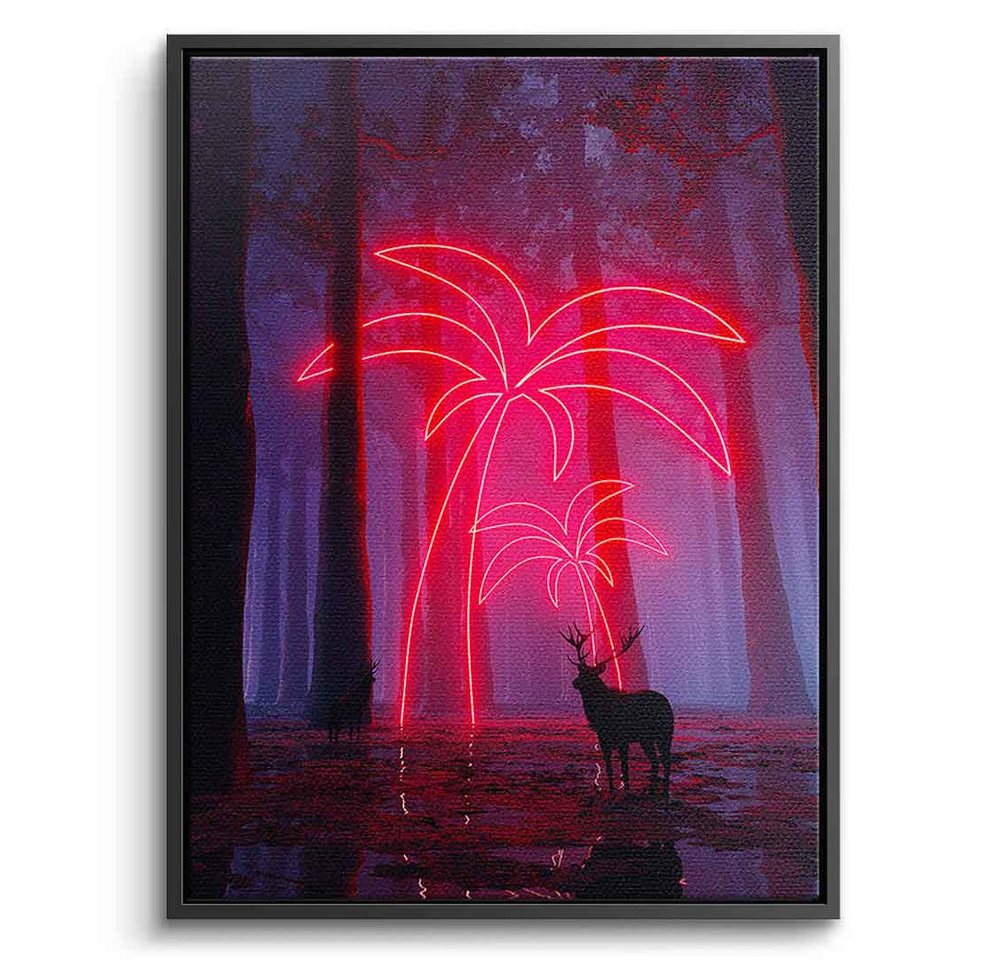 DOTCOMCANVAS® Leinwandbild The Neon Trees, Leinwandbild The Neon Trees KI AI generiert digitale Kunst Wandbild von Dotcomcanvas