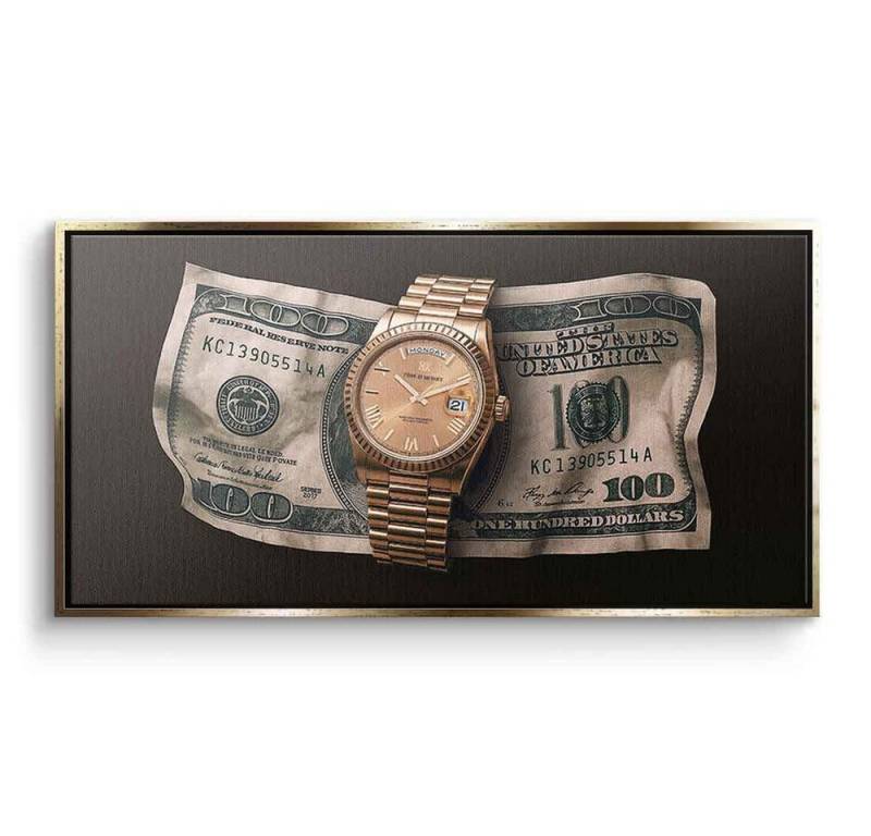 DOTCOMCANVAS® Leinwandbild Time is Money, Leinwandbild Time is Money Wandbild Kunstdruck von DOTCOMCANVAS®