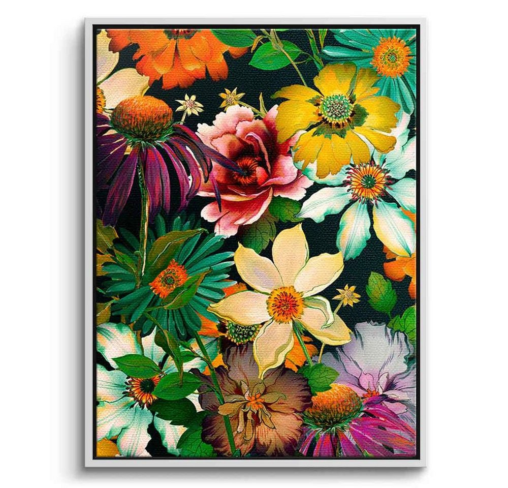 DOTCOMCANVAS® Leinwandbild Tropical Garden, Leinwandbild Tropical Garden Pflanzen Blumen Garten Wandbild von DOTCOMCANVAS®