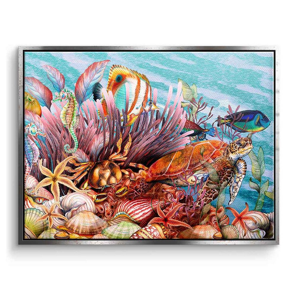 DOTCOMCANVAS® Leinwandbild Tropical Sea, Leinwandbild Tropical Sea Korallen Fische tropische See Wandbild von DOTCOMCANVAS®