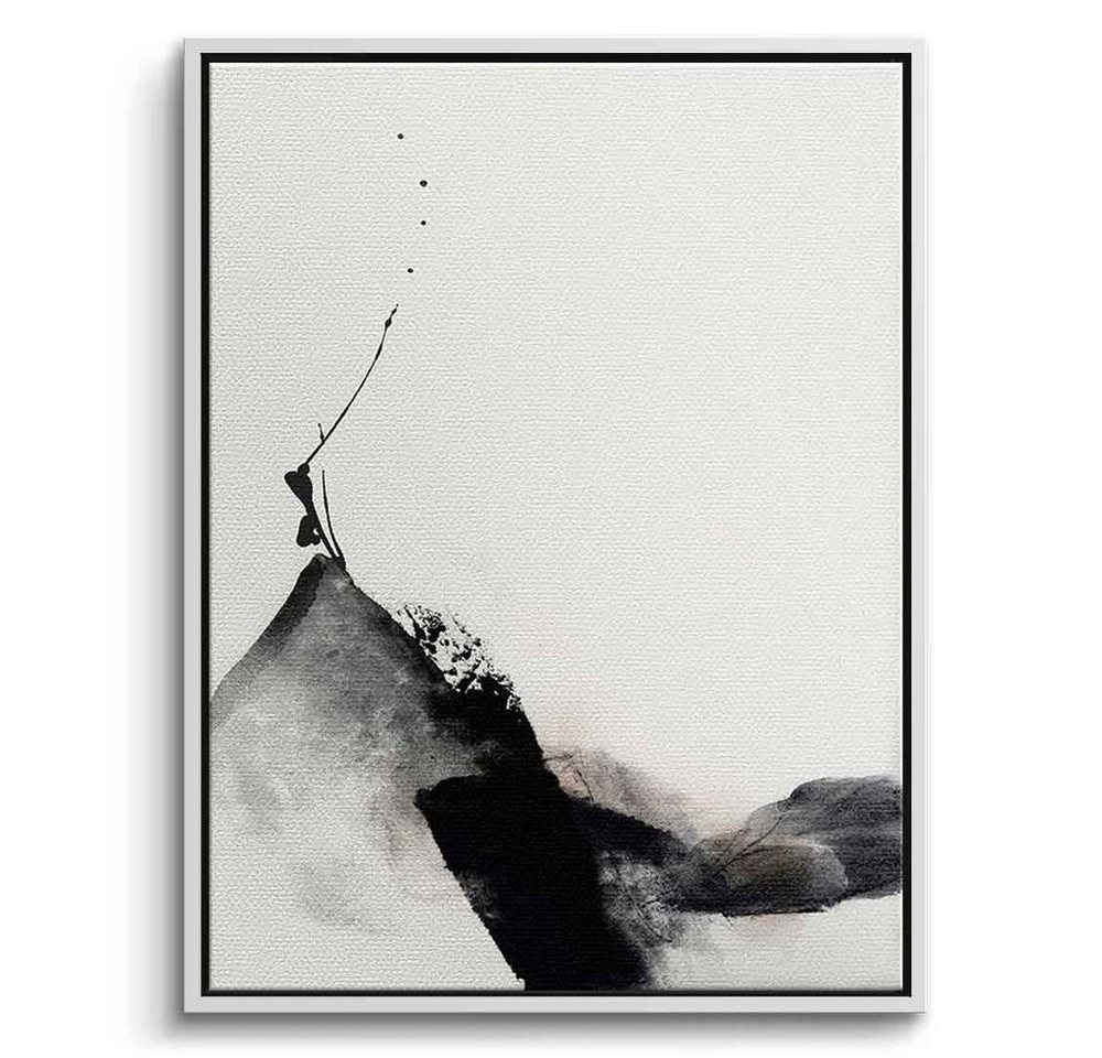 DOTCOMCANVAS® Leinwandbild Unruly, Leinwandbild weiß moderne abstrakte Kunst Druck Wandbild von DOTCOMCANVAS®