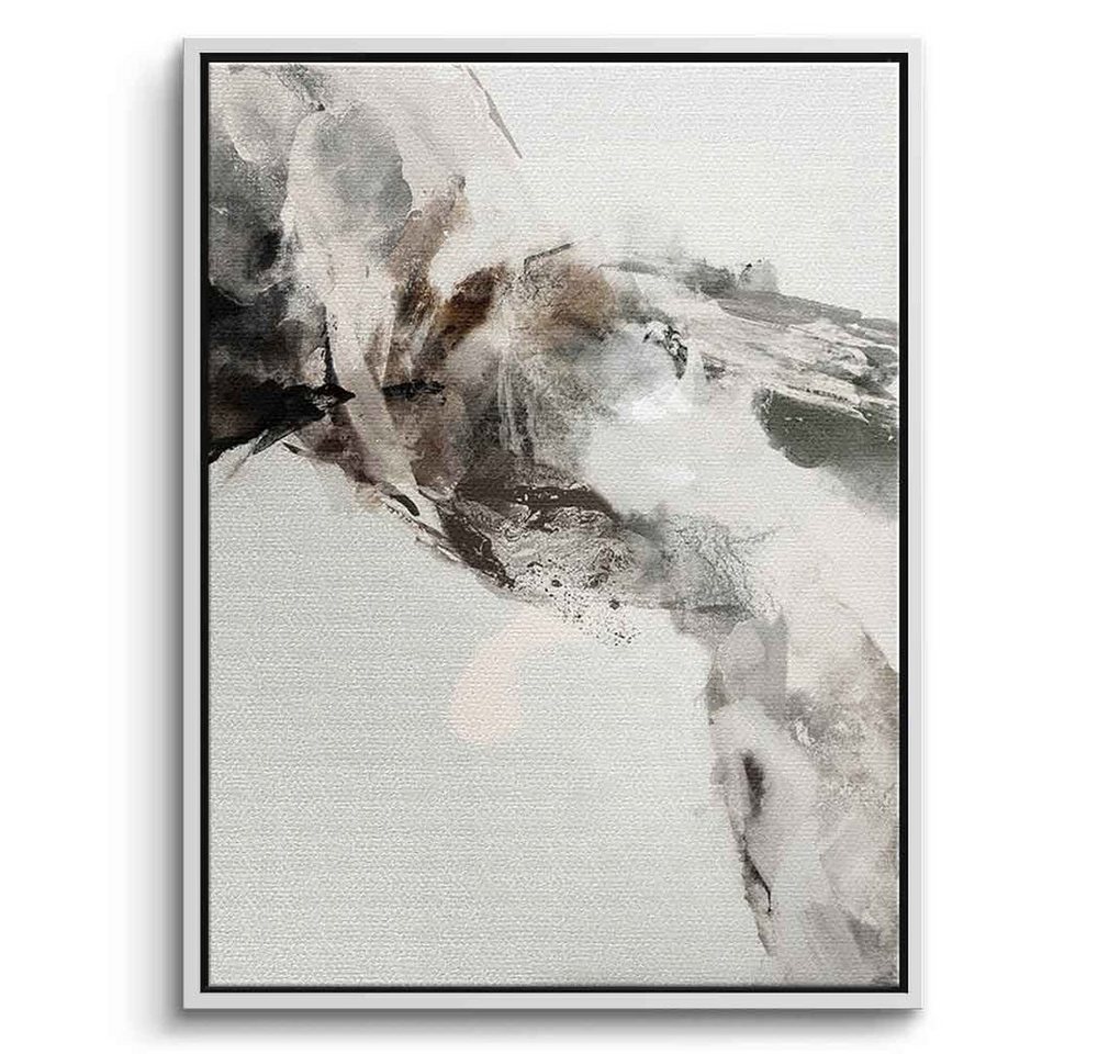DOTCOMCANVAS® Leinwandbild Unwavering Willpower, Leinwandbild weiß beige moderne abstrakte Kunst Druck Wandbild von DOTCOMCANVAS®