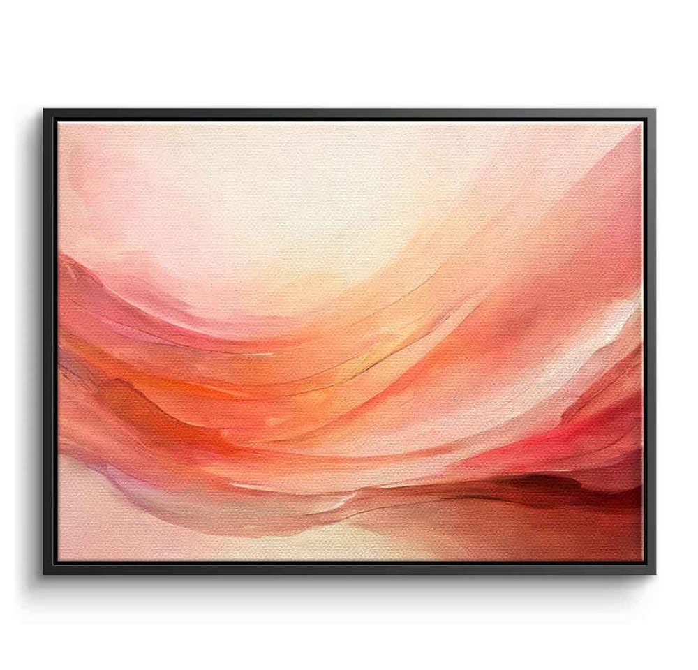 DOTCOMCANVAS® Leinwandbild Waves of Peach and Pink, Leinwandbild waves of peach and pink abstrakt Kunstdruck Wandbild von DOTCOMCANVAS®