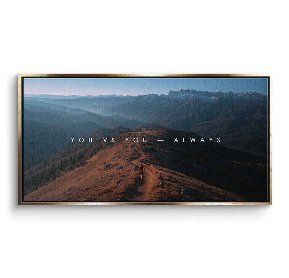 DOTCOMCANVAS® Leinwandbild You vs You, Poster You vs You Kunstdruck Wandbild von DOTCOMCANVAS®
