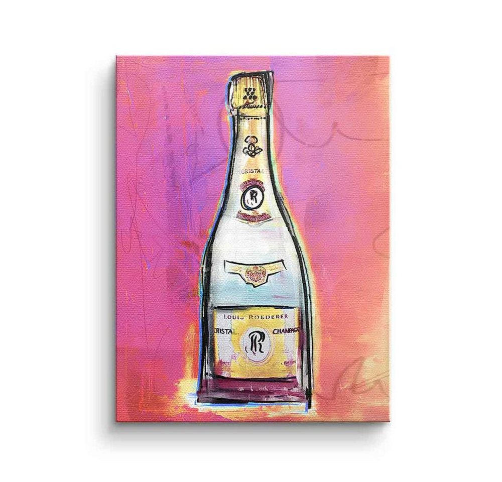 DOTCOMCANVAS® Leinwandbild Cristal pink, Leinwandbild Cristal pink Champagner Louis Roederer Lifestyle luxus von DOTCOMCANVAS®