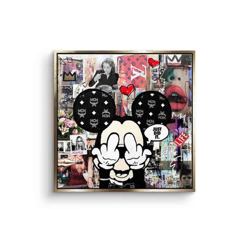 DOTCOMCANVAS® Leinwandbild Mickey, Just did it, Leinwandbild Mickey Mouse Micky Maus Pop Art Just did it Comic Cartoon von DOTCOMCANVAS®