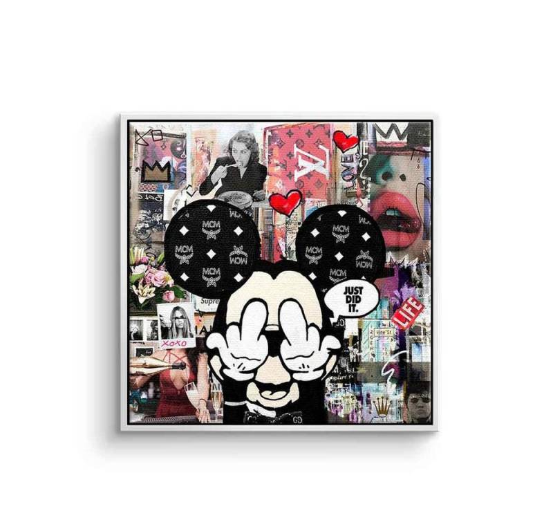 DOTCOMCANVAS® Leinwandbild Mickey, Just did it, Leinwandbild Mickey Mouse Micky Maus Pop Art Just did it Comic Cartoon von DOTCOMCANVAS®