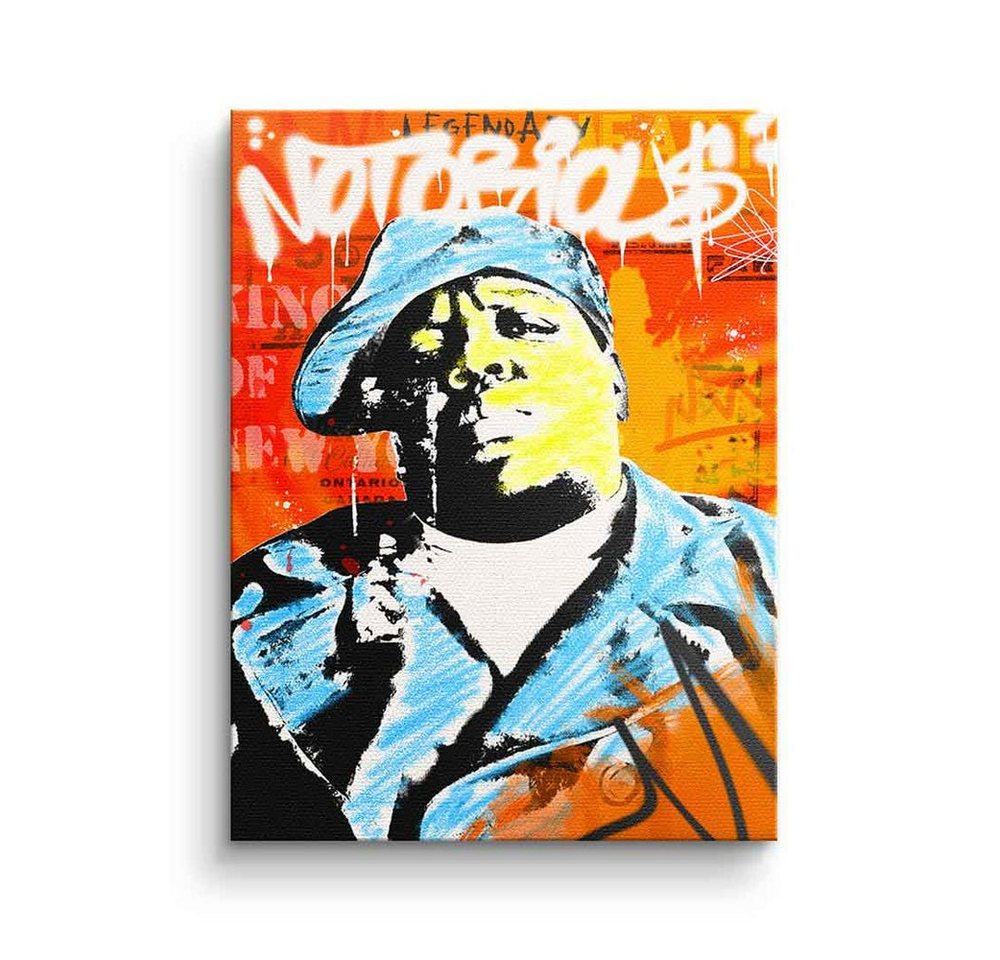 DOTCOMCANVAS® Leinwandbild Notoriou$, Leinwandbild The Notorious B.I.G. Biggie Smalls Pop Art Portrait von DOTCOMCANVAS®