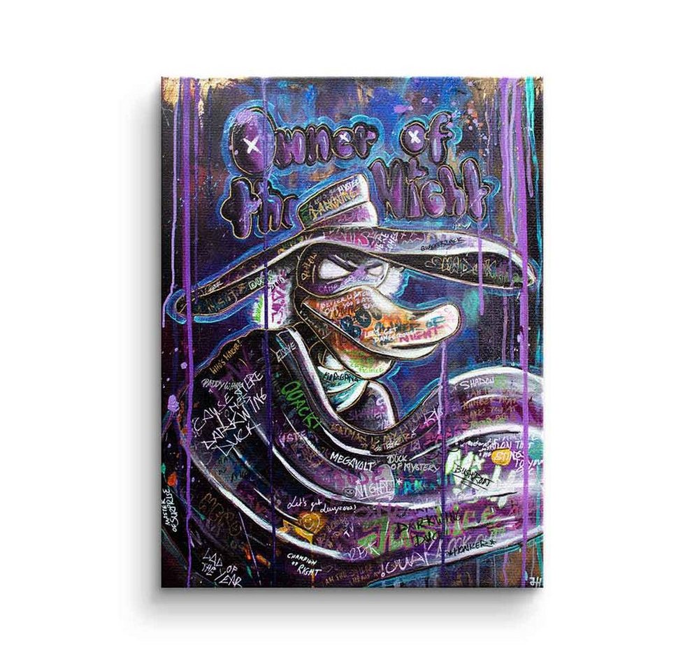 DOTCOMCANVAS® Leinwandbild Owner of the Night, Leinwandbild Owner of the Night Darkwing Duck Comic Cartoon Gemälde von DOTCOMCANVAS®