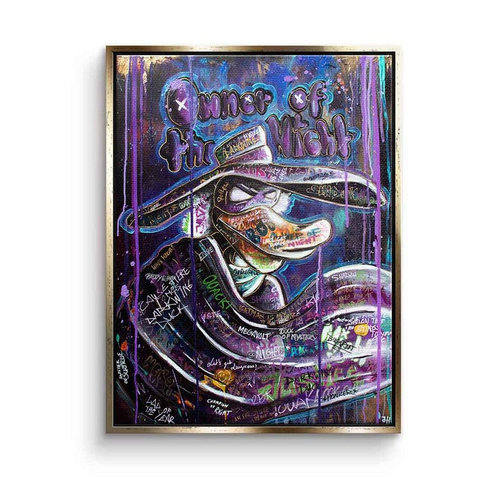 DOTCOMCANVAS® Leinwandbild Owner of the Night, Leinwandbild Owner of the Night Darkwing Duck Comic Cartoon Gemälde von DOTCOMCANVAS®