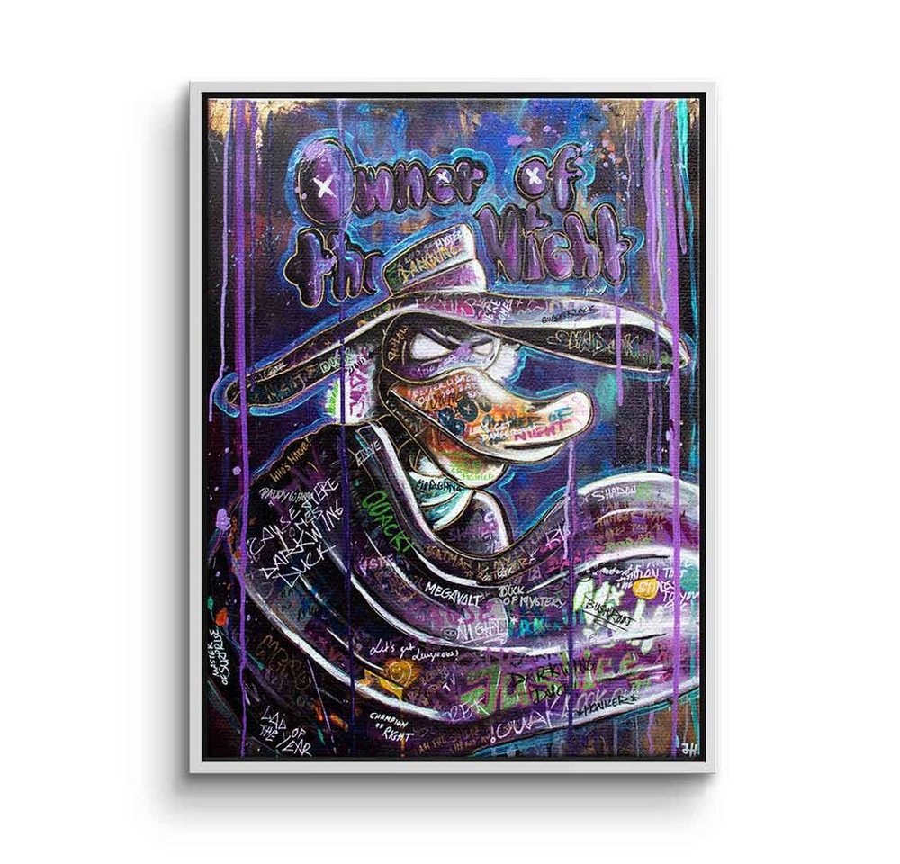 DOTCOMCANVAS® Leinwandbild Owner of the Night, Leinwandbild Owner of the Night Darkwing Duck Comic Cartoon Gemälde von DOTCOMCANVAS®