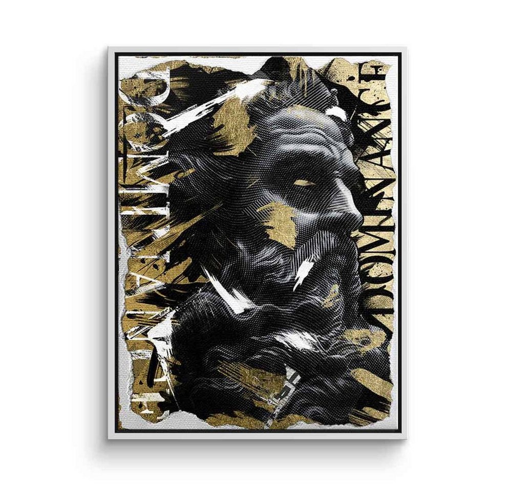 DOTCOMCANVAS® Leinwandbild Luxury Zeus, Leinwandbild Luxury Zeus schwarz gold Dominanz Dominanz Portrait edel von DOTCOMCANVAS®