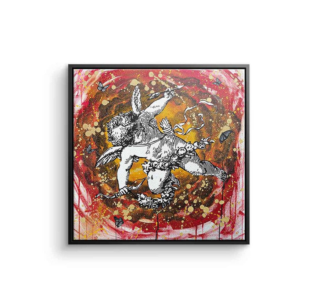 DOTCOMCANVAS® Leinwandbild Hell still feels like heaven, Leinwandbild Pop Art Hell still feels like heaven Engel Hölle square von DOTCOMCANVAS®