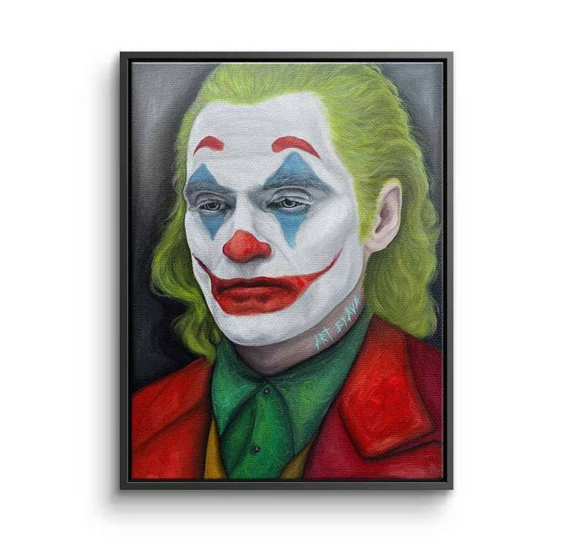 DOTCOMCANVAS® Leinwandbild Joker Portrait, Leinwandbild Joker Portrait The Dark Knight Batman Wandbild Interior von DOTCOMCANVAS®