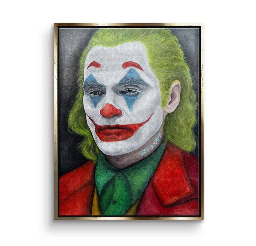 DOTCOMCANVAS® Leinwandbild Joker Portrait, Leinwandbild Joker Portrait The Dark Knight Batman Wandbild Interior von DOTCOMCANVAS®