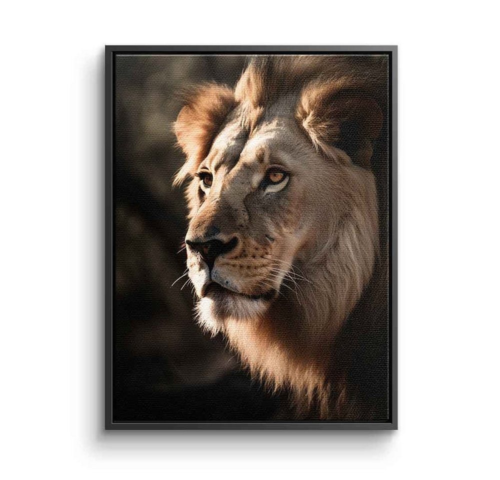 DOTCOMCANVAS® Leinwandbild Lion, Leinwandbild Lion Löwe Afrika Natur Tier Safari hochkant von DOTCOMCANVAS®